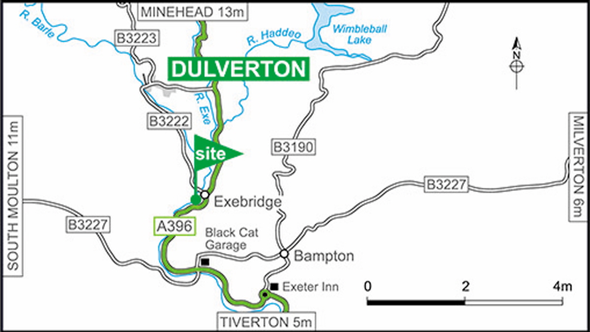 Map showing campsite location