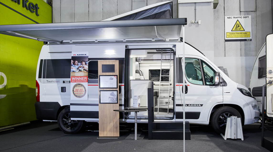 White van conversion, awning, pop up roof