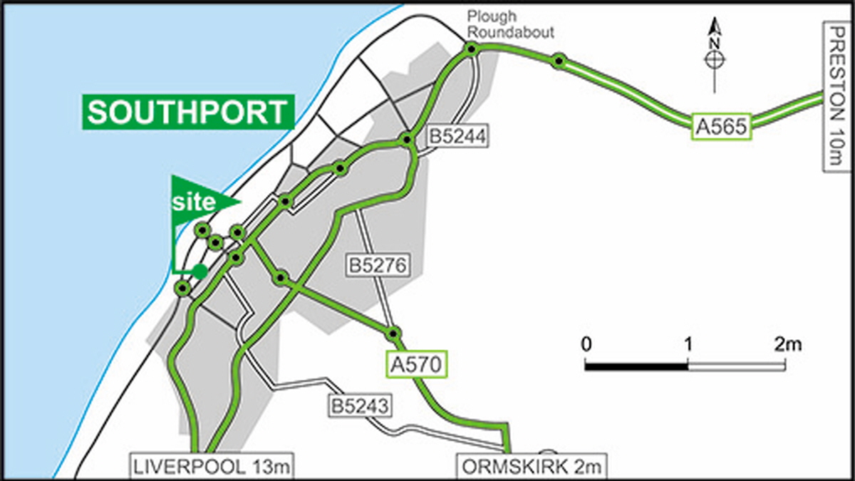 Map showing campsite location