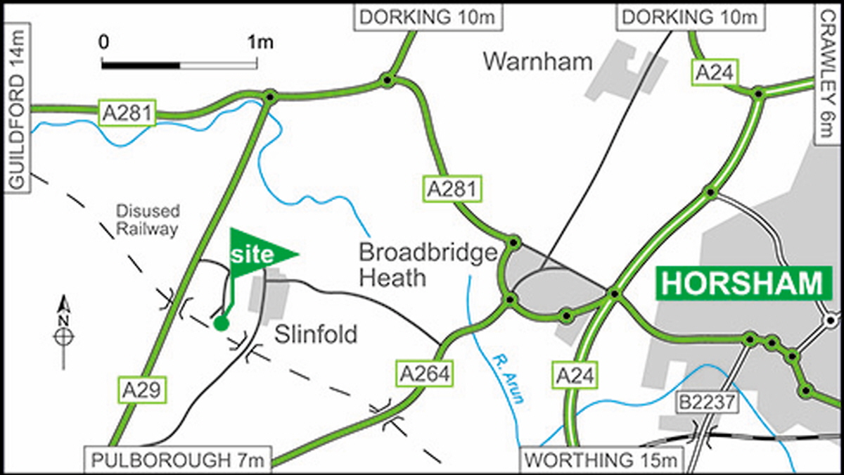 Map showing campsite location