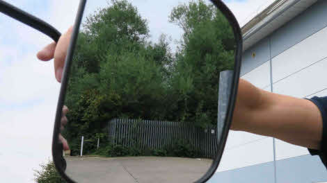 Convex towing mirror