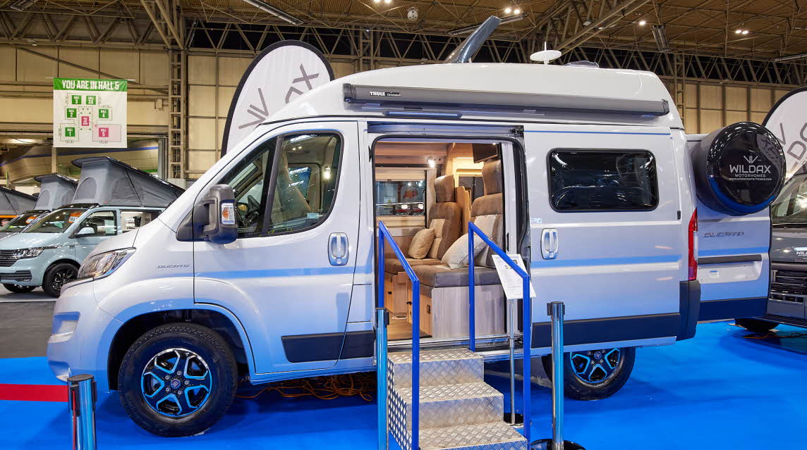 White van conversion, sliding door, rear open