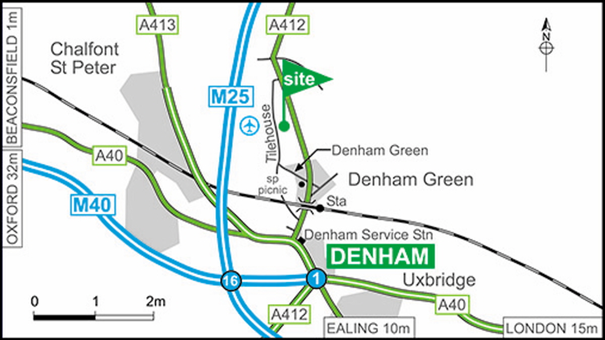 Map showing campsite location