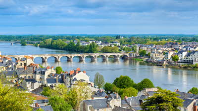 Panoramic view of the Loire river