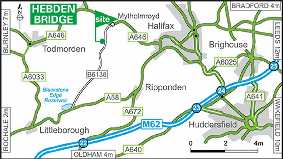 Map showing campsite location