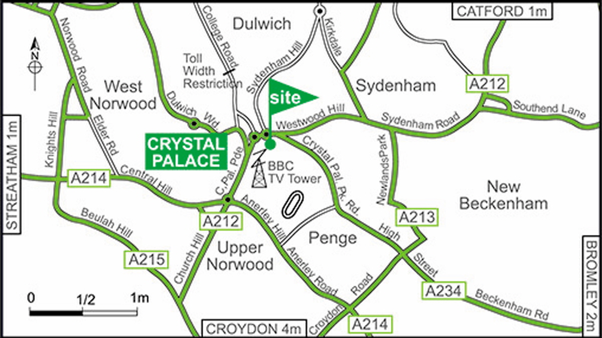 Crystal Palace Caravan Club Sites Map 