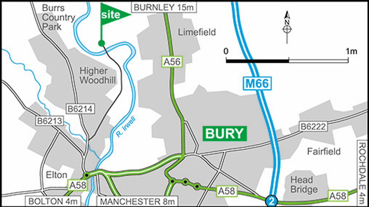 Map showing campsite location