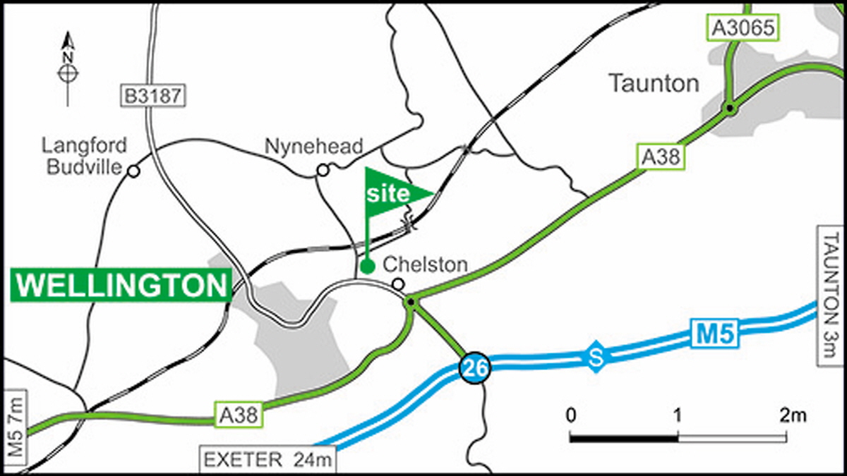 Map showing campsite location