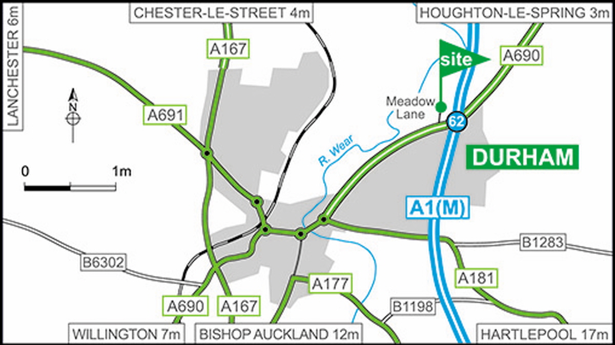 Map showing campsite location