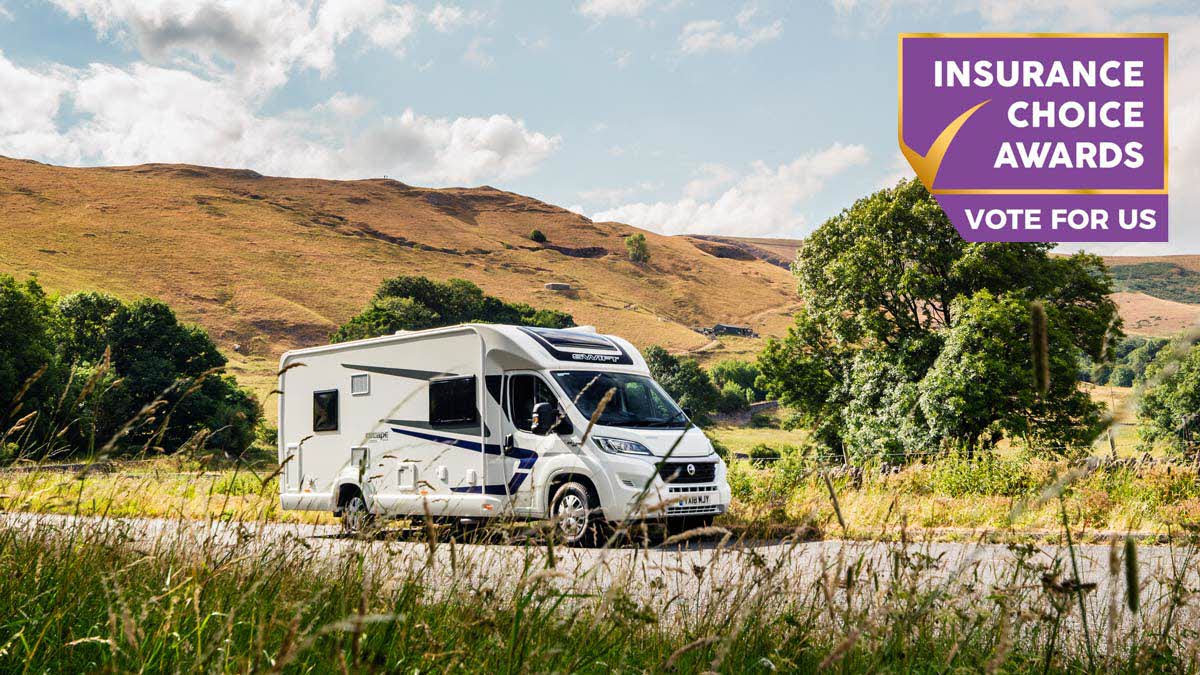 Vote for us for Best Motorhome Insurance Provider The Caravan Club