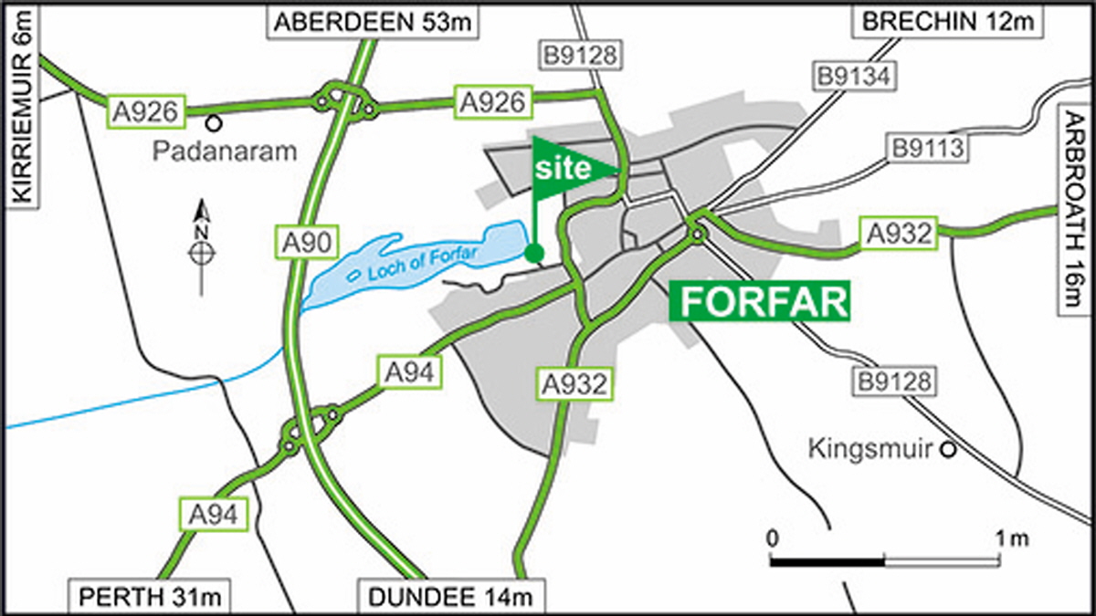 Map showing campsite location