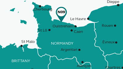 Map of European tour First Time Normandy