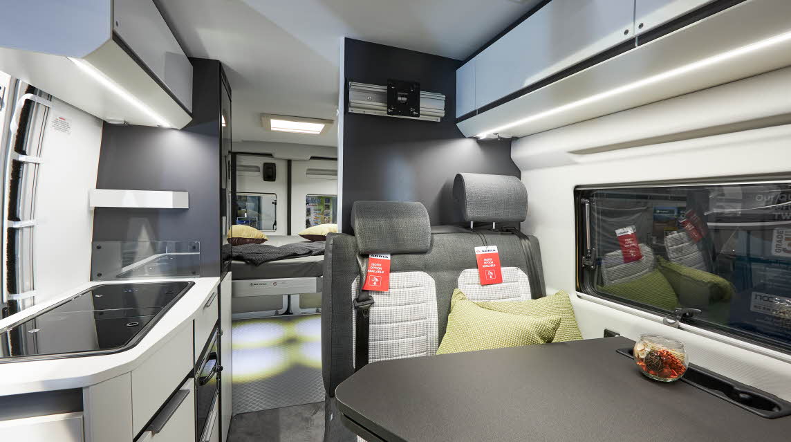 Black and white interior, lime cushions