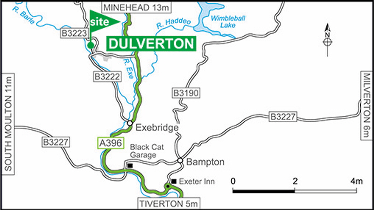 Map showing campsite location