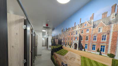 Mural of the Sandringham Estate in the toilet block