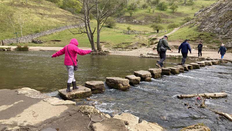 Stepping stones at Dovedale, Peak District