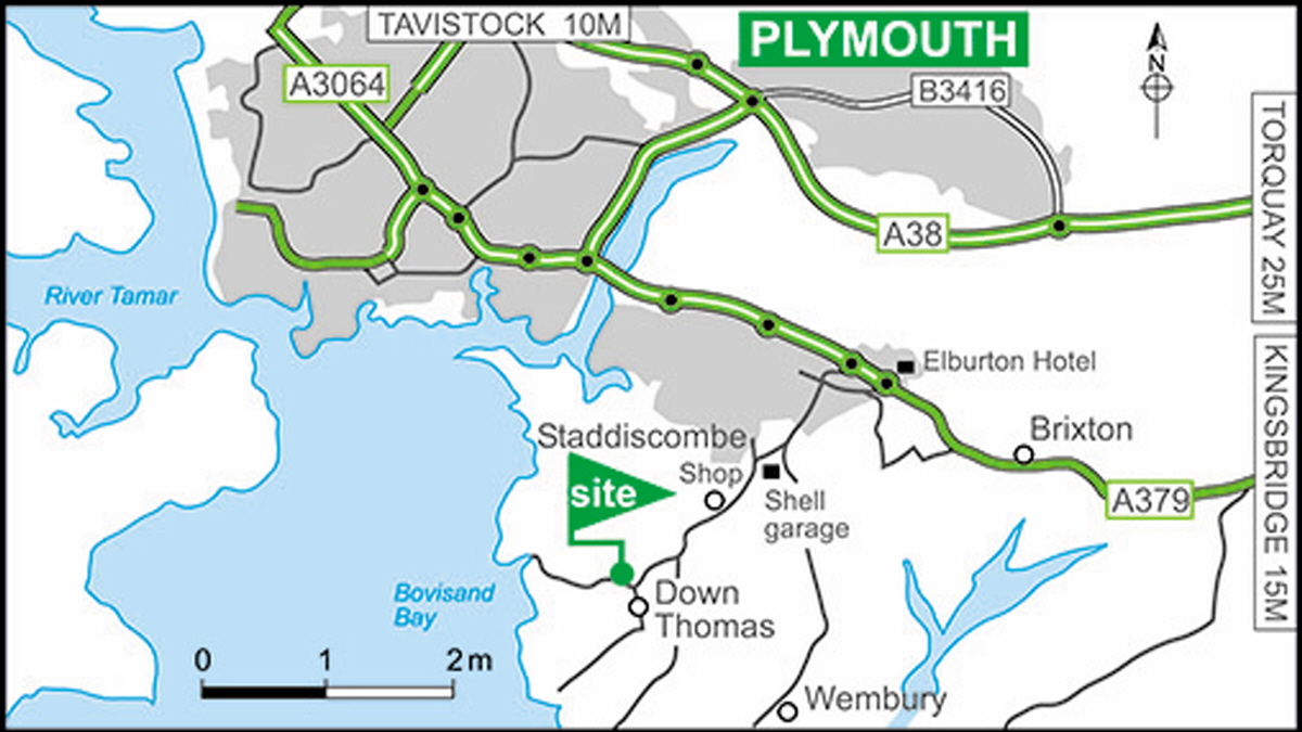 Map showing campsite location