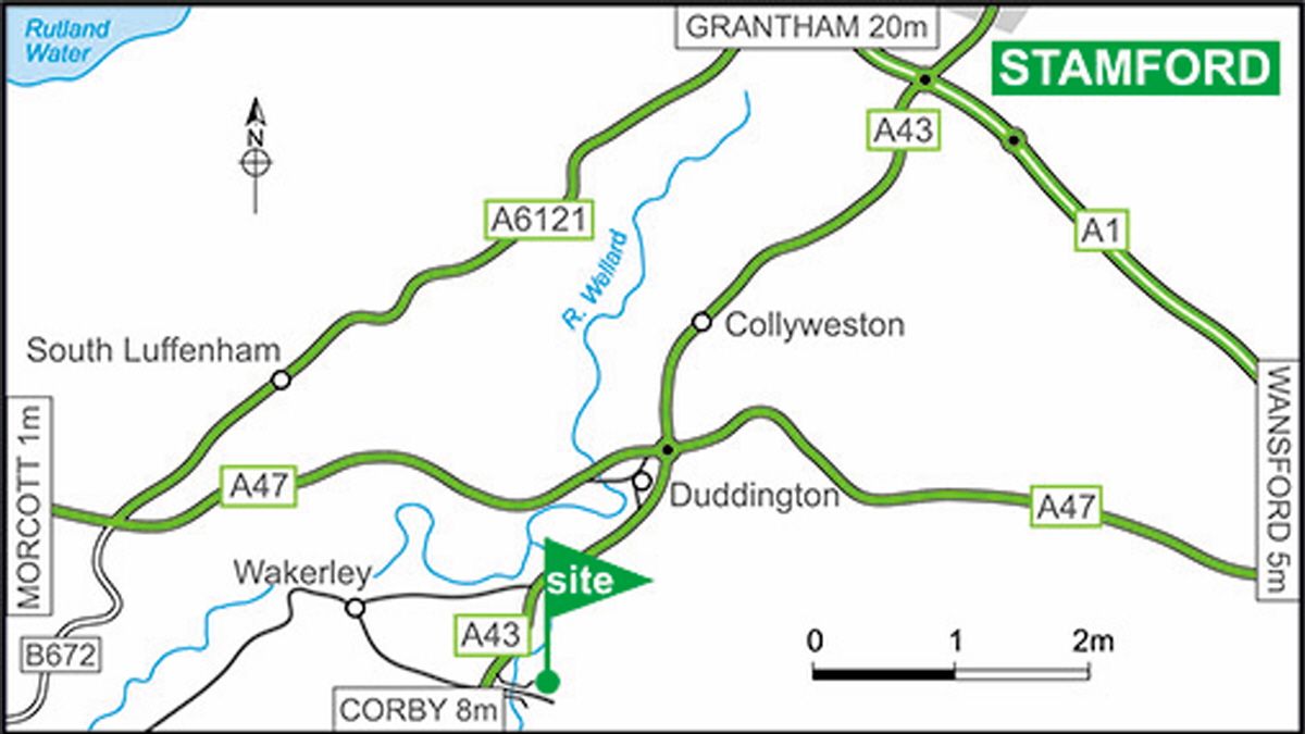 Map showing campsite location