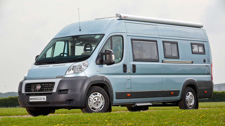 converted motorhome with fixed roof