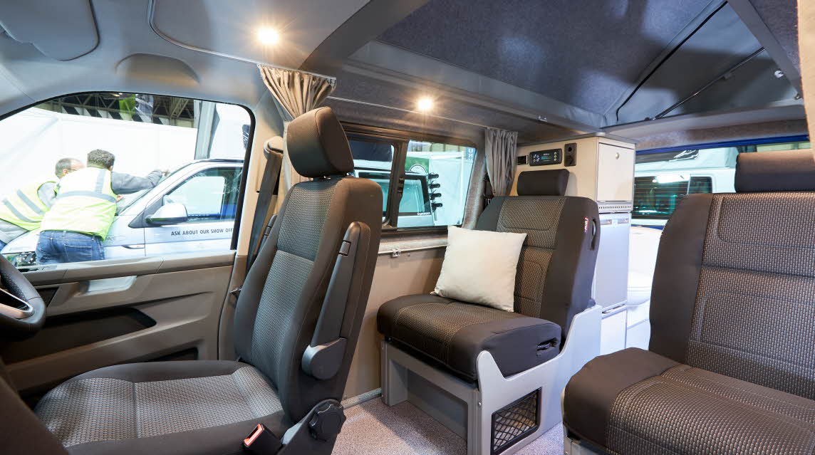 Interior, brown upholstery