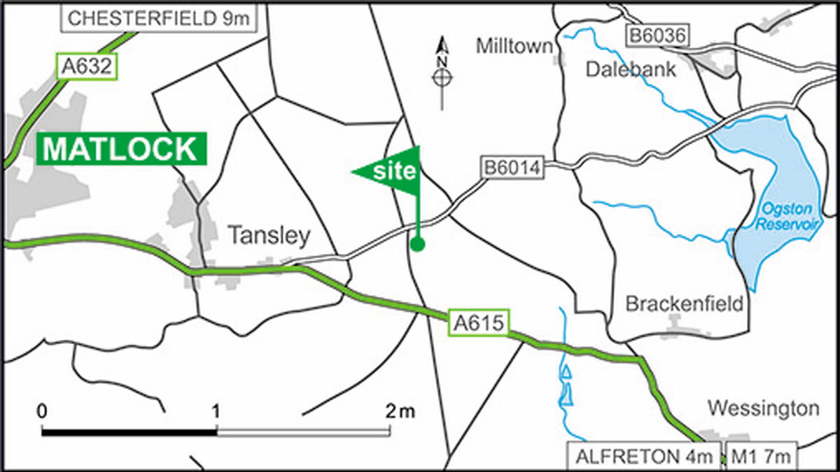 Map showing campsite location