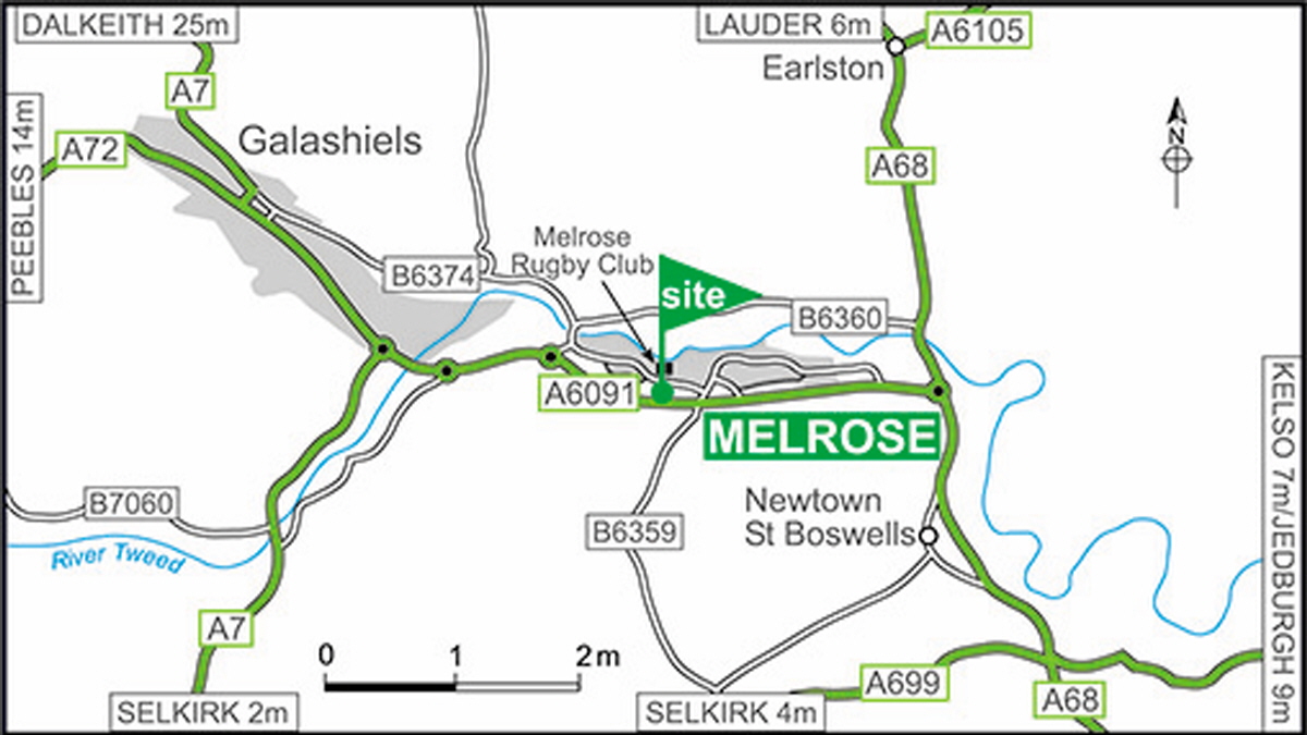 Map showing campsite location