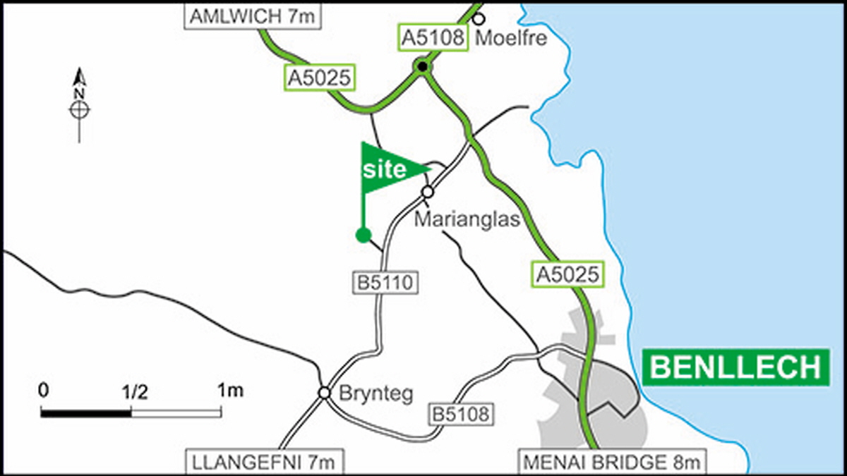 Map showing campsite location