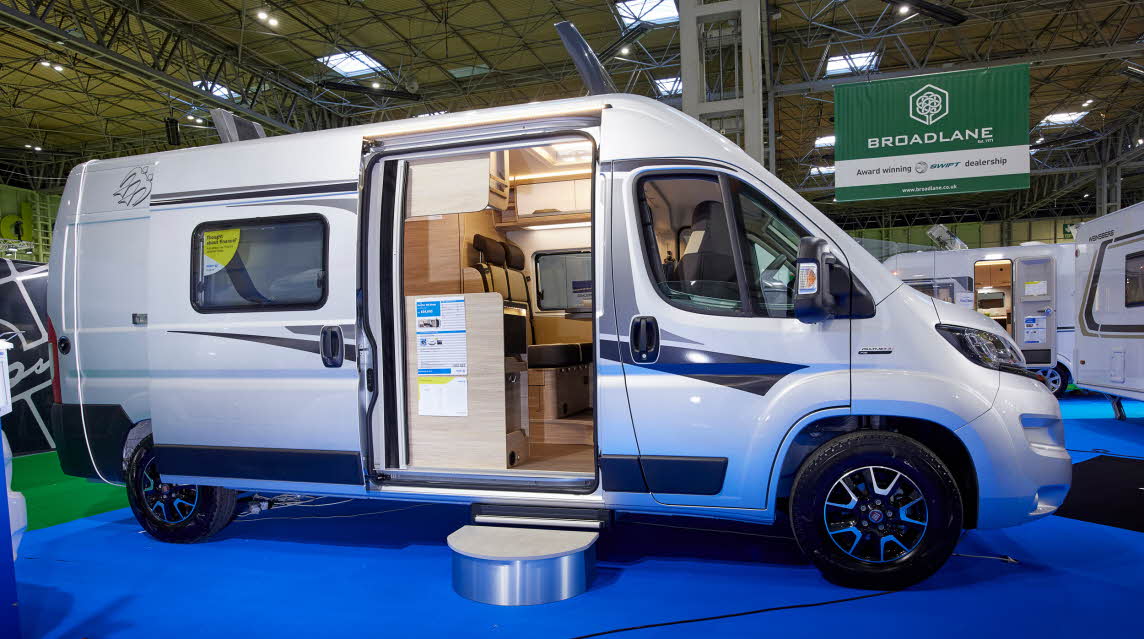 White van conversion, sliding door, grey graphics