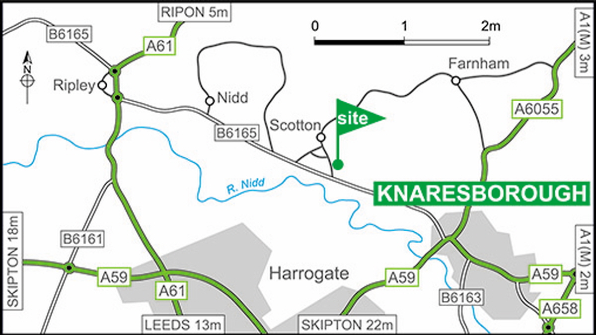 Map showing campsite location