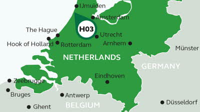 Map of European tour Discover Dutch Bulb Fields