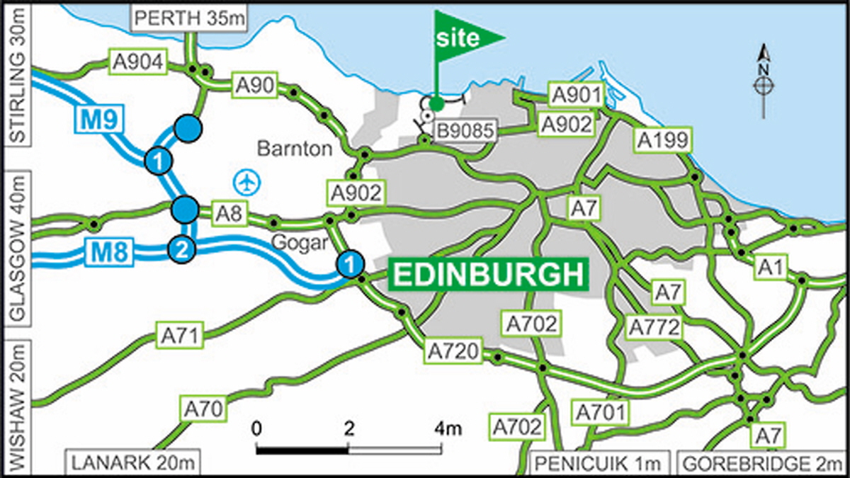 Map showing campsite location