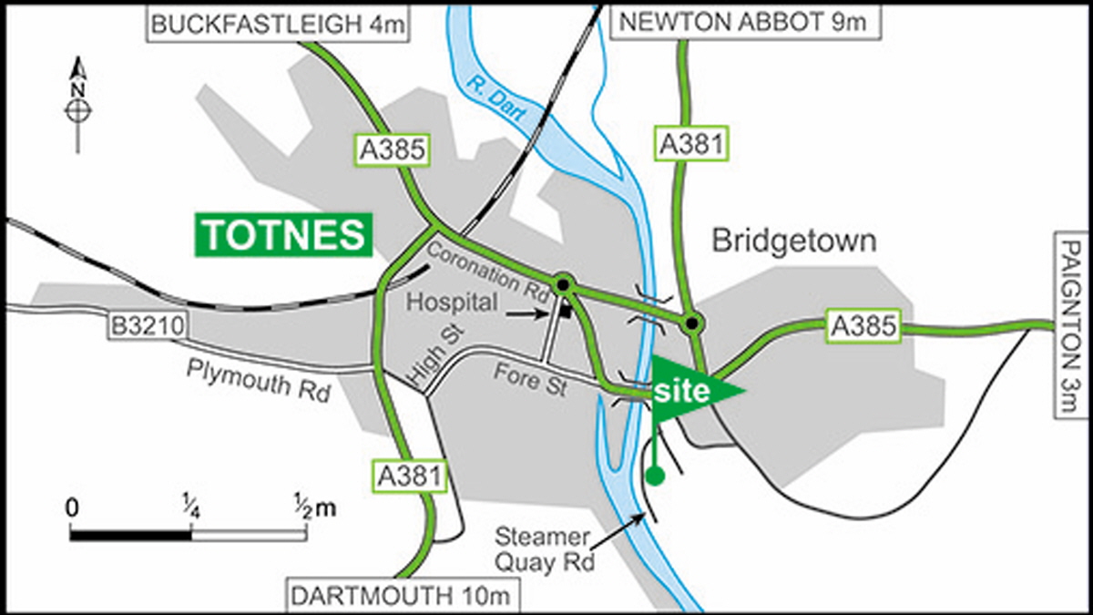 Map showing campsite location