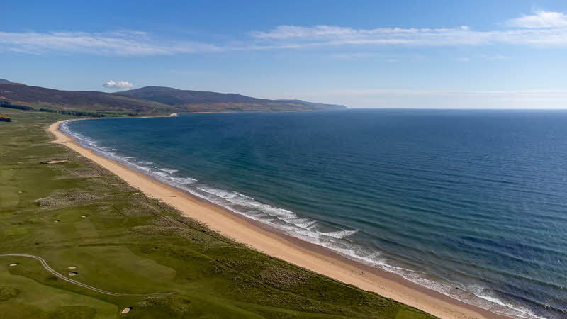 Panoramic photo of Brora Beach, Brora, Scotland