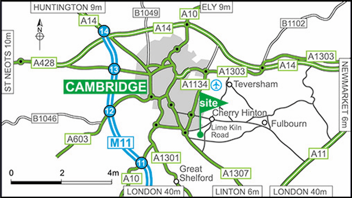 Map showing campsite location