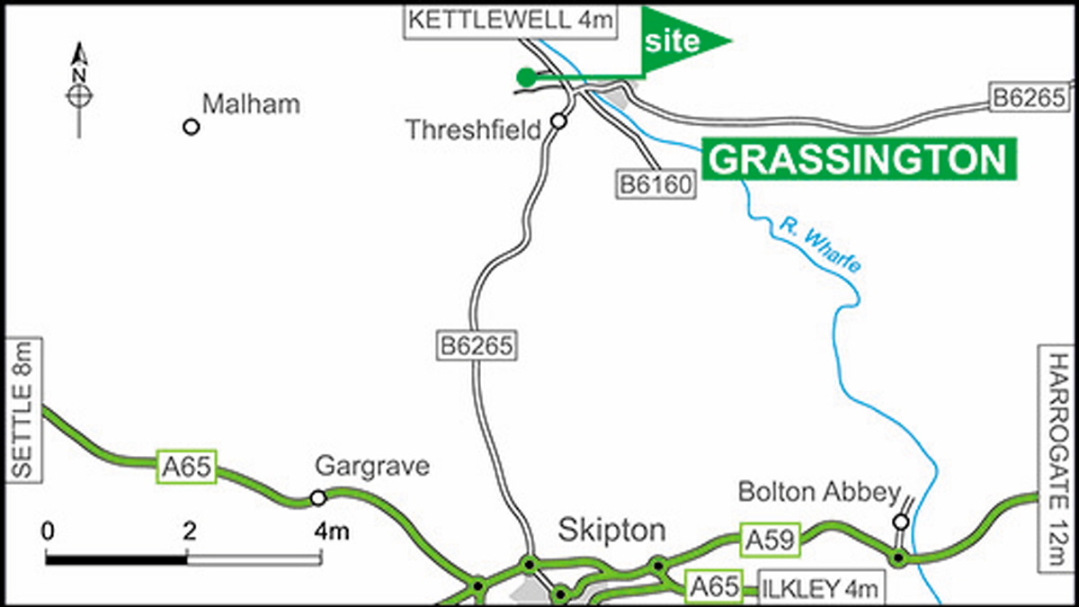 Map showing campsite location