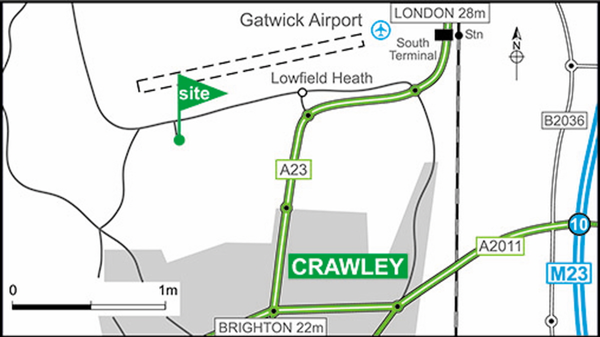 Map showing campsite location