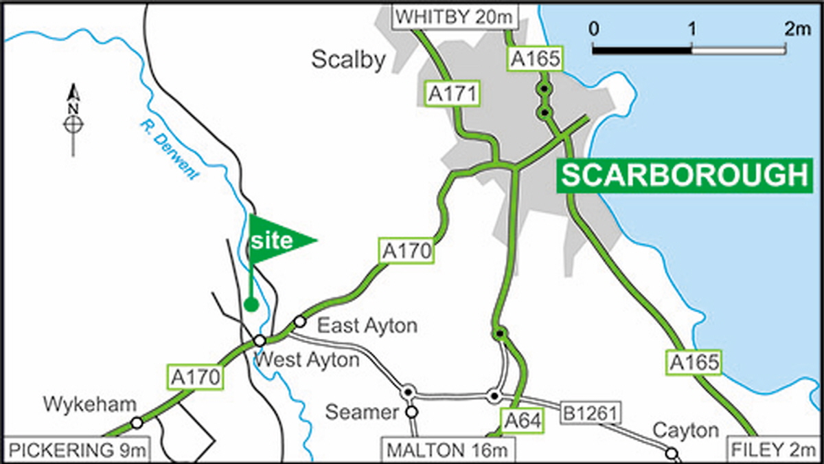 Map showing campsite location