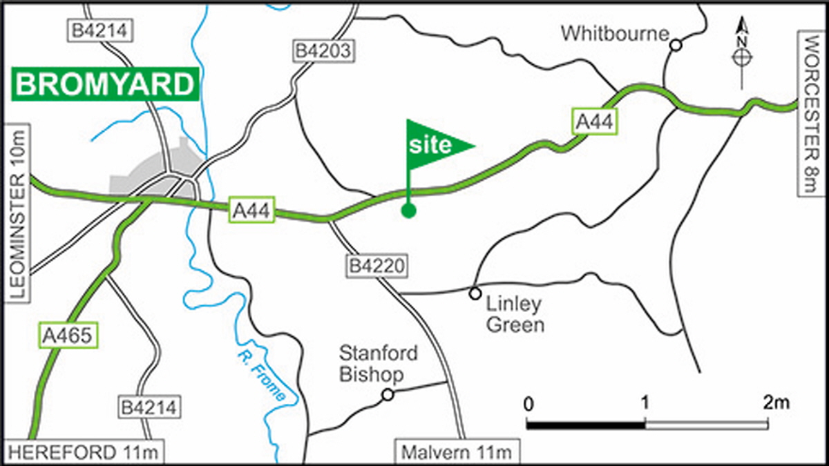 Map showing campsite location