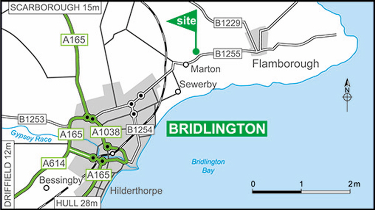 Map showing campsite location