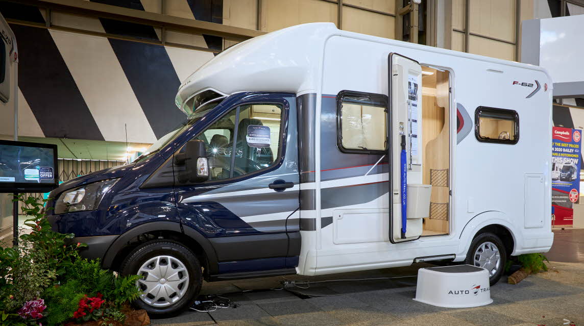 Exterior, blue cab, coachbuilt body