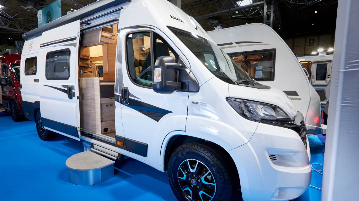 White van conversion with grey stripe