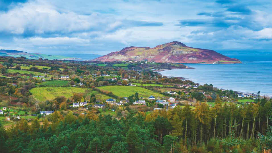 Fields surrounding Whiting Bay and Holy Isle