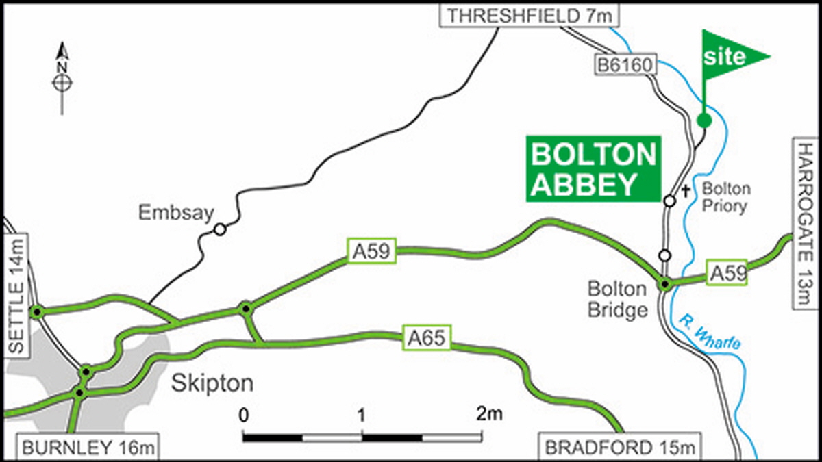 Map showing campsite location