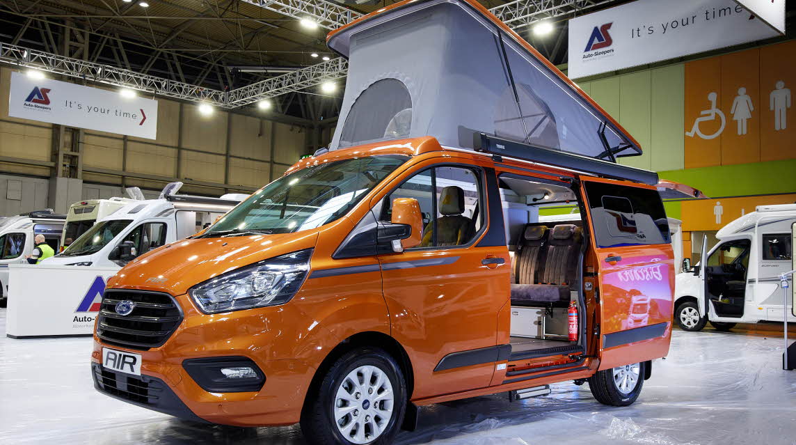 Campervan, orange, high top roof