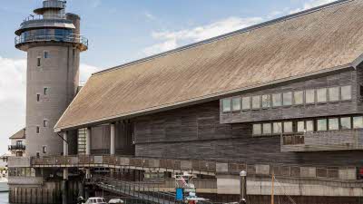 The facade of the Maritime Museum in Falmouth, Cornwall, UK.