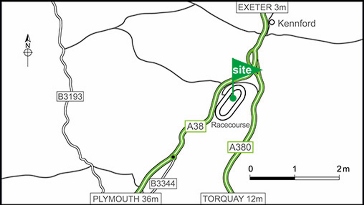 Map showing campsite location