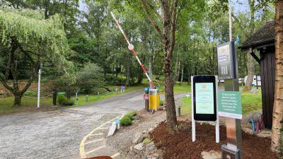 Fast check in barrier at Clachan Club Campsite