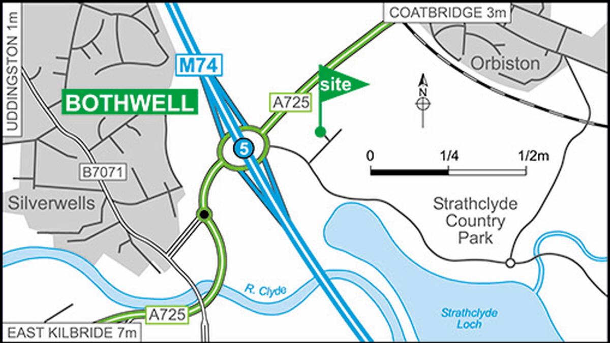 Map showing campsite location