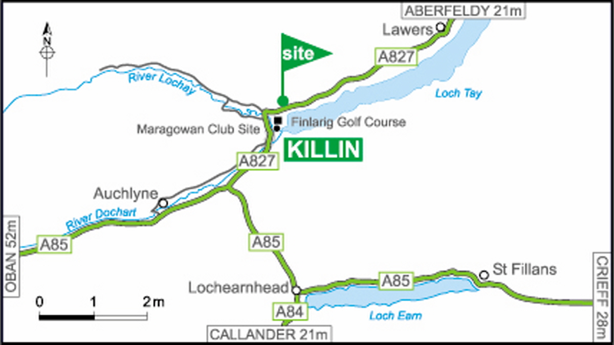 Map showing campsite location