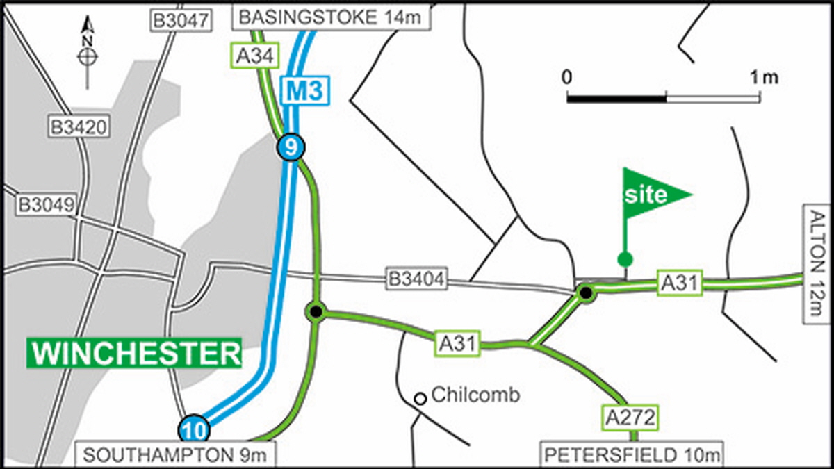 Map showing campsite location